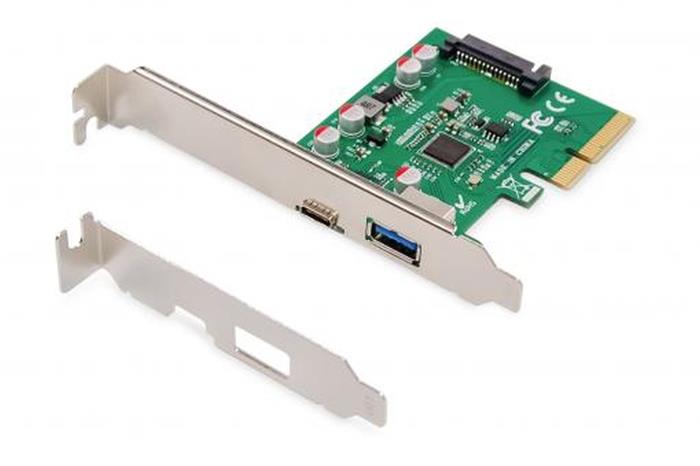 Digitus USB 3.1 řadič, 1x USB-A, 1x USB-C, PCIe