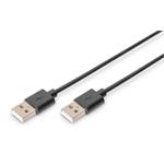 Digitus USB kabel A/samec na A/samec, 1m, černý