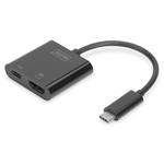 Digitus video adaptér z USB-C na HDMI 2.0, Power Delivery 2.0 passthrough