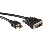 DVI-HDMI kabel, DVI-D(M) - HDMI M, 1m