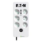 EATON Protection Box 6 USB FR, přepěťová ochrana, 6 výstupů, zatížení 10A, 2x USB port