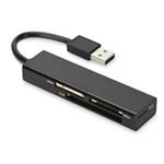 Ednet USB 3.0 čtečka karet, MS, SD, microSD, CF, černá