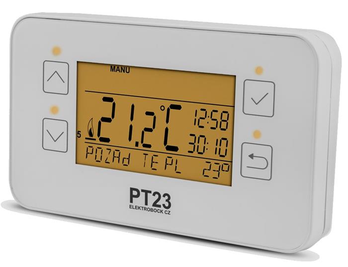 ELEKTROBOCK Prostorový termostat PT23 programovatelný, dotykové ovládání,