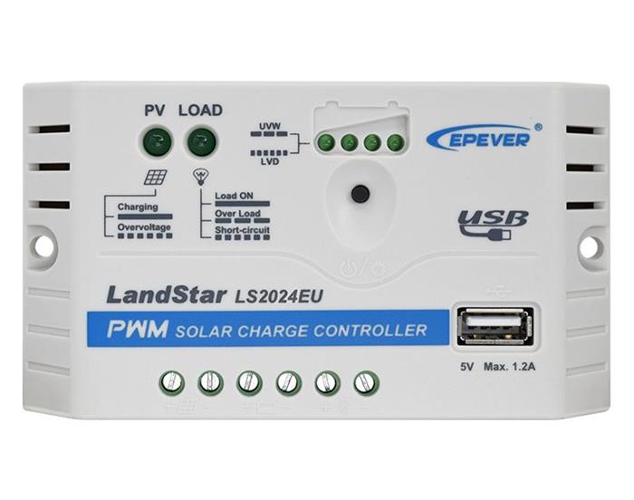 EPEVER LS2024EU solární PWM regulátor 12/24V, 20A, vstup 30V/50V