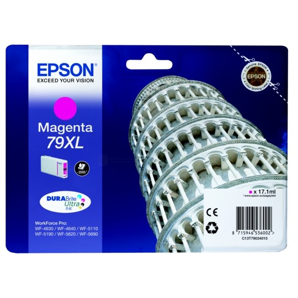 Epson T7903 79XL, inkoustová cartridge, purpurová, 17ml