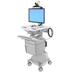 ERGOTRON StyleView® Telemedicine Cart, Single Monitor, Powered, pojízdný vozík s napájením, LCD, PC, telekomunik.