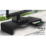 EVOLVEO deXy 3 HDD, podstavec pro monitor s HDD rámečkem,2x USB, USB-C