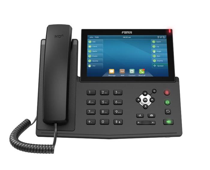 Fanvil X7 SIP telefon, 7"bar.dotyk.displ., 20 SIP účt, 127 DSS tl.,BT, USB