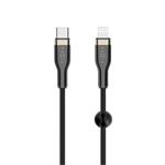 FIXED USB 2.0 kabel USB-C/Lightning, PD až 60W, 0.5m, MFI, černý