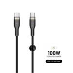 FIXED USB 2.0 kabel USB-C/USB-C, podpora PD,100W, 0.5m, černý