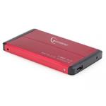 GEMBIRD externí box pro 2.5" HDD, USB 3.0, červený
