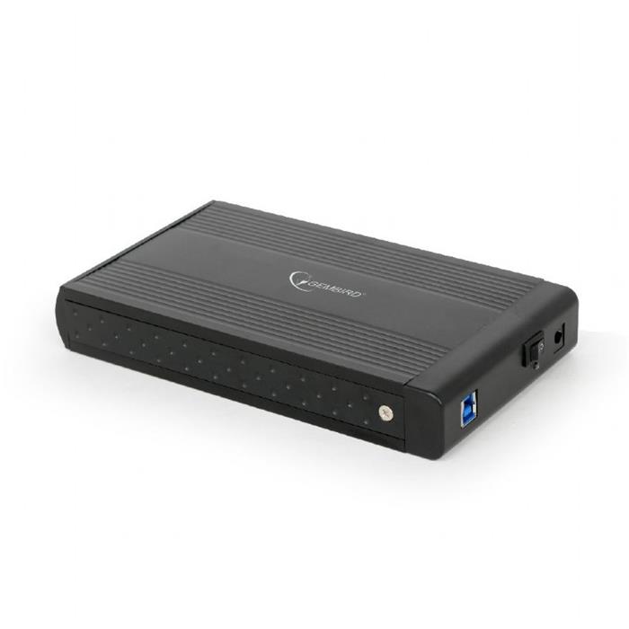 Gembird externí box pro 3.5" SATA HDD, USB 3.0, černý