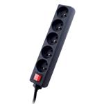 GEMBIRD Surge protector TRACER Power Patrol 1.8 m Black (5 outlets)
