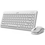 Genius LuxeMate Q8000, Set klávesnice a myši, bezdrátový, CZ, USB, bílý