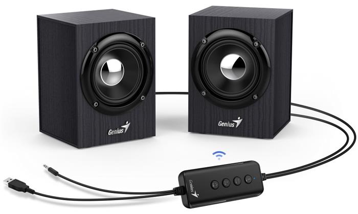 Genius SP-HF385BT, aktivní 2.0 reprosoustava, bluetooth, 4W, černá