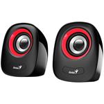 Genius SP-Q160 Red, reprosoustava k PC, 2.0, 6W, napájení z USB