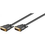 Goobay DVI-I propojovací kabel, dual link, 2m, černý