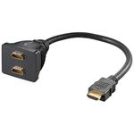 Goobay HDMI rozdvojka, 1x male -> 2x female, 30cm, černá