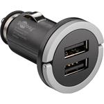 goobay Napájecí 12-24V autoadaptér na 2xUSB 2.1A s nízkým profilem