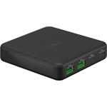 goobay PD GaN (65 W) USB nabíječka, 2x USB-C, 2x USB-A, černá