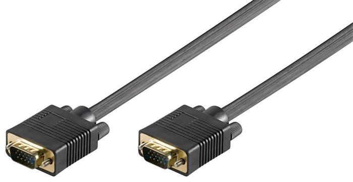 Goobay propojovací VGA kabel, dvojité stínění, 0.8m, černý