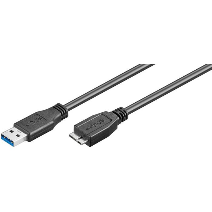 Goobay USB 3.0 propojovací kabel, A(M) -> micro B, 5m, černý