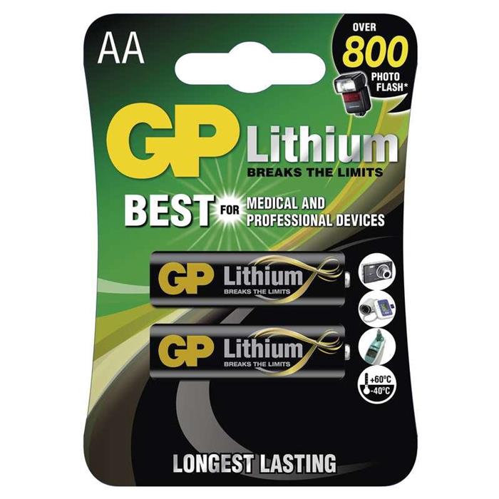 GP AA lithiová baterie, 2 ks