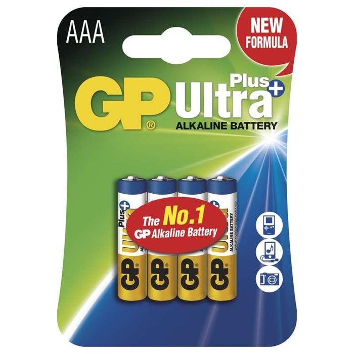 GP AAA Ultra Plus, alkalická - 4 ks