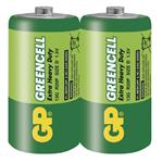 GP D Greencell, zinko-chloridové baterie, 2ks ve fólii