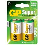 GP Super alkalická baterie, typ D, 1.5V, 2ks