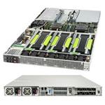 GPU Server 1029GQ-TRT 1U 2S-P, 4PCI-E16g3 (4GPU), 2×10GbE-T,2SFF,IPMI, 12DDR4 ,rPS
