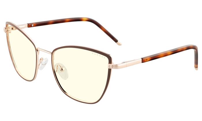 GUNNAR kancelářske/herní brýle ERIKA COFFEE/GOLD čirá skla BLF 35 GUNNAR focus