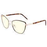 GUNNAR kancelářske/herní brýle  ERIKA COFFEE/GOLD čirá skla BLF 35 GUNNAR focus
