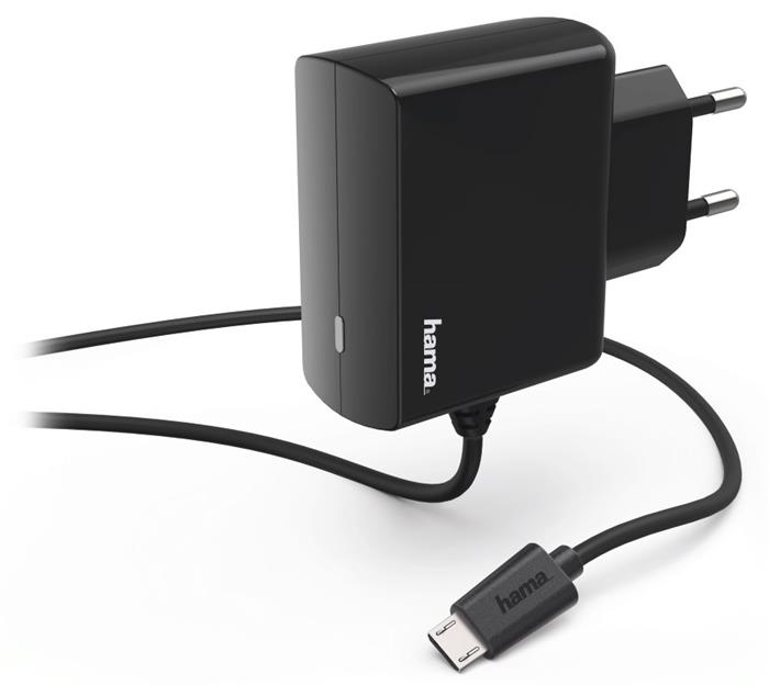 HAMA 12W nabíječka s micro USB konektorem, černá