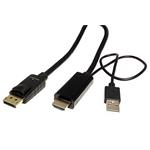 HDMI -> DisplayPort kabel, HDMI A(M) -> DP(M), 4K@60Hz, 3m