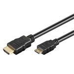 High Speed HDMI kabel s Ethernetem, HDMI M - miniHDMI M, 3m, zlacené kontakty