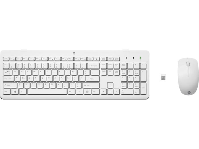 HP 230 bezdrátový set klávesnice a myši, USB, CZ, bílý