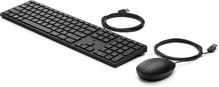 HP 320MK drátová myš a klávesnice, USB, CZ, černá