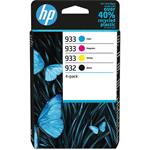 HP 932 + 933, CMYK sada inkoustových kazet, 4-pack