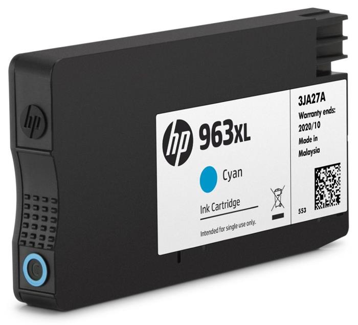 HP 963XL Inkoustová náplň azurová (cyan, 1600p) pro HP OfficeJet Pro 9010, 9013, HP OfficeJet Pro 9020