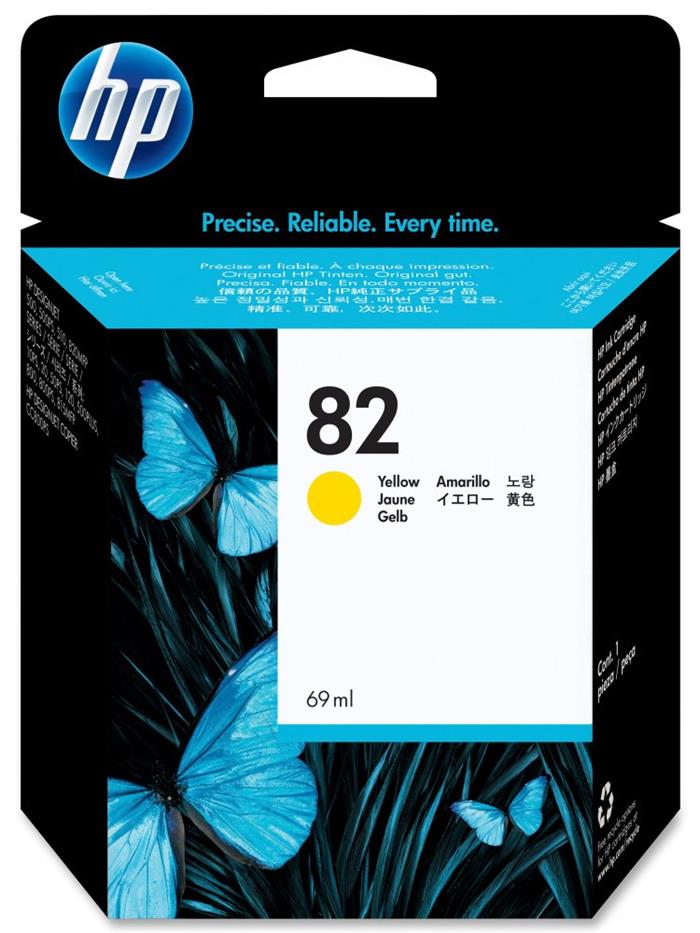 HP No. 82 Yellow Ink Cartridge (69 ml) for HP DSJ 500, 800