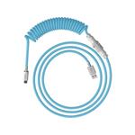 HyperX USB-C spirálový kabel světle modro-bílý