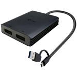 i-tec USB-A/USB-C Dual 4K DP video adaptér