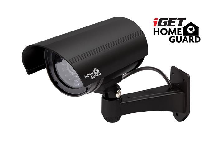 iGET HOMEGUARD HGDOA5666 - maketa IP kamery na stěnu, pro venkovní i vnitřní použití, blikající červená LED dioda