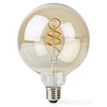NEDIS Wi-Fi chytrá LED žárovka s vláknem/ E27/ G125/ 4,9W/ 230V/ 360lm/ teplá až studená bílá/ 1800 - 6500K/ stmívateln