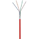 Kabel FTP kulatý, kat. 5e, Eca, 100m, lanko, červený