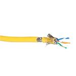 Kabel S/FTP (PiMF), kulatý, kat.7, LSOH, 100m, lanko, žlutý