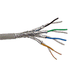 Kabel S/FTP (PiMF) kulatý, kat. 7, LSOH+FRNC, 100m, drát