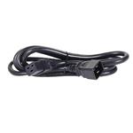 Kabel síťový prodlužovací 16A, IEC320 C20 - C19, 0.5m, černý