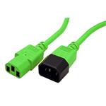 Kabel síťový prodlužovací IEC320 C14 - IEC320 C13, 1,8m, zelený